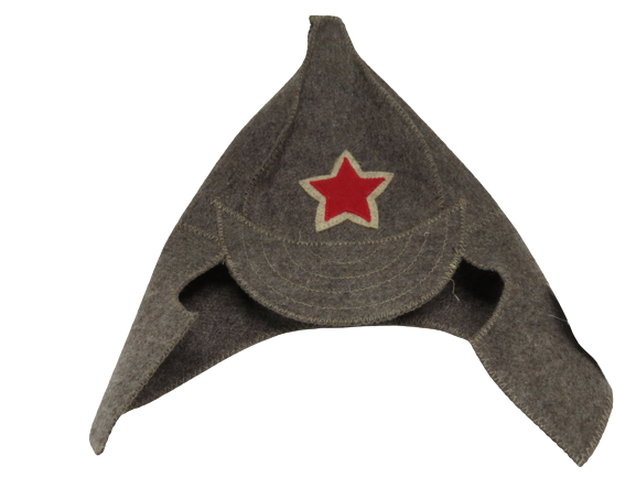 Шапка для бани модельная Буденовка (ЭС) темная